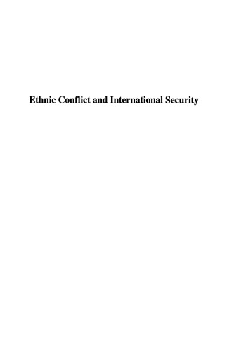 Ethnic Conflict and International Security - Pdf